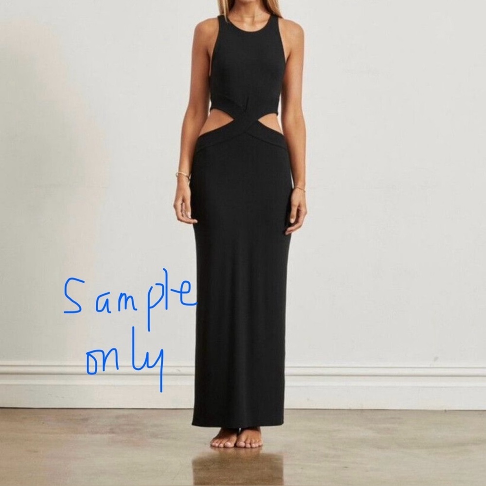OLD NAVY Cut-out Ribbed Twist Back Sleeveless Boho Maxi Dress